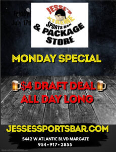 Jesses Sports Bar Monday Specials